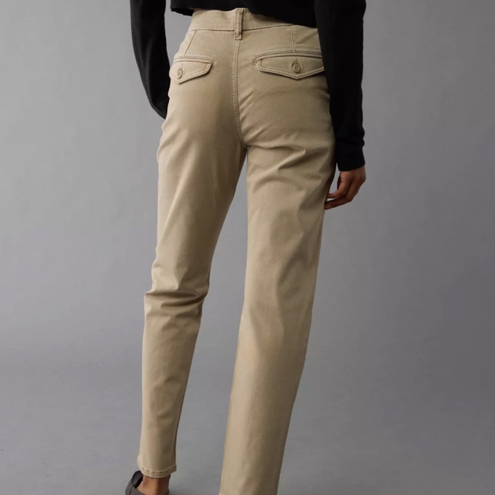 American Eagle Stretch Super High-Waisted Trouser | Size 2 | Khaki